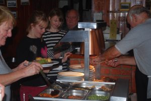 Serving at the Carvery