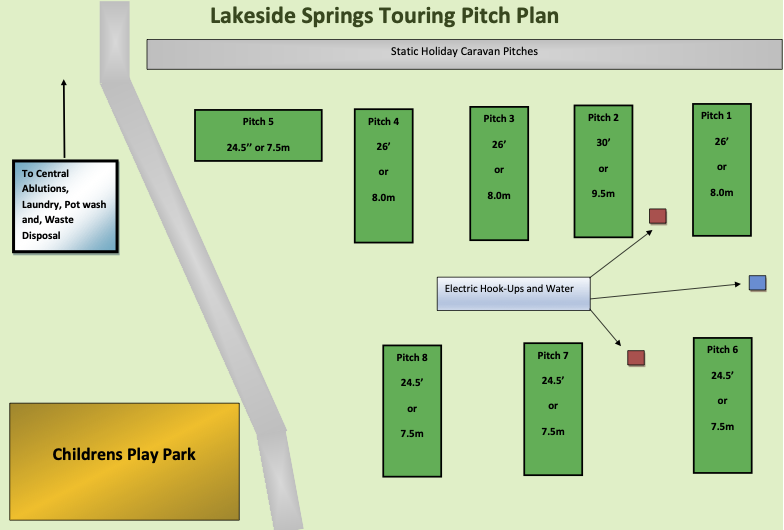 Lakeside Springs Touring Pitches Plan